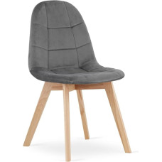 Dining Room Chair - Velvet Chair Dining Room - Upholstered Chair with Seat Padding and Natural Wooden Legs