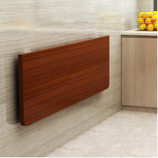 Folding Kitchen Table Wooden Wall Folding Table Rounded Corners and Wall Desk Multipurpose Computer Table Oblong Kitchen Dining Table Desk Breakfast Table