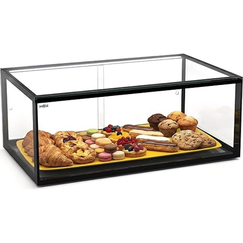 MBH 55 cm 1 pakopos neutrali vitrina su LED apšvietimu maitinimo įstaigoms Neutrali stiklinė vitrina konditerijos gaminiams ir pyragaičiams