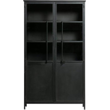 Exhibit Display Cabinet Height 170 cm Metal Black