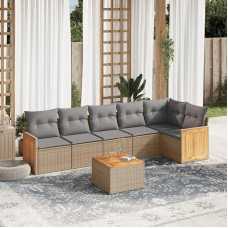 gartenlounge Lauko terassenmöbel außen Lounge möbel Lauko Garten lounge3-tlg. Garten-Sofagarnitur mit Kissen Schwarz Poly RattanGeeignet für Schlafzimmer