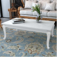 Festnight Rectangular Coffee Table 120 x 70 x 42 cm High Gloss White