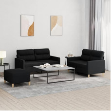 Gecheer 3 dalių sofos komplektas su pagalvėlėmis 2 sėdimų vietų sofa Lounge sofa sofa 2 sėdimų vietų sofa Audinys sofa Svečių sofa Minkšta sofa 2 sėdimos vietos kėdė Svetainės sofa Sėdimieji baldai svetainei Miegamasis