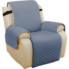 Sofa Armrest Protector Covers, 1 Set Sofa Cover, Removable Children's Mat, Armchair Seater, Furniture Protection, Protective Covers, Washable Armrest Covers (Blue Grey, Small)
