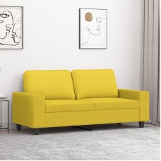 Homgoday 2 vietų sofa Svečių sofa Šiuolaikinė sofa sofa su atlošu Porankis Audinys Sofa sėdimieji baldai Svečių sofa Sėdimoji sofa Svetainės miegamasis Šviesiai geltona 140 cm audinys