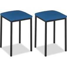 ASTIMESA Kitchen Chair Metal Open Back Chair Blue 62cm x 45cm x 40cm