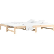 vidaXL Dienos lova Išskleidžiama sofa Svečių lova Sofa lova Lentynų rėmas Medinė lova 2 x (90 x 200) cm Pušies masyvo mediena
