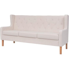 3-vietė sofa Sofa Lounge Sofa Minkšta sofa Atsipalaiduoti sofa Svečių sofa Svetainės sofa Atsipalaiduoti sofa Miegamojo kambario svečių kambario audinys Kreminė balta