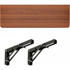 Klappbarer Schreibtisch zur Wandmontage für Waschküche und Heimbüro, Arbeitszimmer, Werkbank und Küchentisch (B 120 x 24 cm)