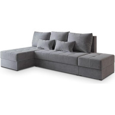 Masseno Kronos 15 Norvi K Corner Sofa with Sleep Function L-Shape, Modern Sofa with Bed Box, Living Room Sofa, Couch, Soffa, Sofa Bed, Couch Set - Grey,