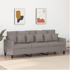 3-vietė sofa Sofa Lounge Sofa Minkšta sofa Atpalaiduojanti sofa Svečių sofa Svetainės sofa Atsipalaiduoti sofa Miegamojo sofa Svečių kambarys Taupe 180 cm audinys