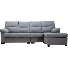 SHIITO Neira modelio 4 sėdimų vietų sofa su šezlongu, maksimaliam poilsiui ir komfortui, elegantiška ir kompaktiška, pagaminta iš pušies ir medžio drožlių plokštės, pilka, didelė 265 cm pločio, pušis