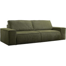 Vente-unique - Sofa lova 4 Amelia - Velvetas - Chaki spalvos