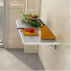 WBWAPA An der Wand montierter Klapptisch für Küchenbar, seitlich hängender Tischschreibtisch mit Halterung, robuster Klappschreibtisch, schwebend, für Waschküche und Schlafzimmer, Restaur