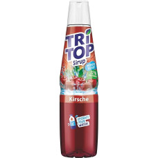 TRi TOP Vyšnių sirupas nealkoholiniams gėrimams, kokteiliams ar desertams su mažu cukraus kiekiu (1 x 600 ml)
