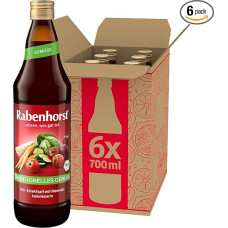RABENHORST Tradicinės ekologiškos daržovių sultys 6 pakuotės (6 x 700 ml) - aukštos kokybės daržovių sultys iš įvairių daržovių