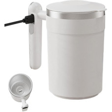 Automatische Rührfunktion Kaffeetasse - Edelstahl 14 cm, USB Aufladbar mit LCD-Thermometer | Selbstrührender Becher für Tee, Milch, Latte, heiße Schokolade, Picknick, Outdoor, Winter