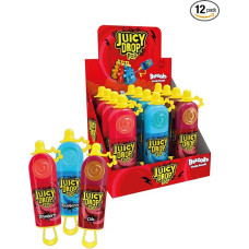 Bazooka Juicy Drop Pop Pack of 12 x 26 g
