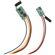 RF nuotolinio valdymo jungiklių rinkinys, įskaitant DC6V-36V imtuvą ir DC5V-24V siųstuvą RF jungiklį, bekontaktę mažą 433MHz grandinę, skirtą sienoms, grindims, durims