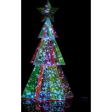 37 cm holograminė LED Kalėdų eglutė - moderni eglutė, skirta naudoti patalpose ir lauke - naujoviška kalėdinė dekoracija - BSDC218-37cm