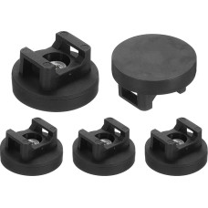 DMiotech 5 magnetinių kabelių kaklaraiščių laikiklių pakuotė, 31 mm skersmens, universalūs magnetiniai kabelių spaustukai, organizavimo laikikliai, spaustukai, balno tipo valdymo pagrindas, skirtas kabeliams, laidams, juodos spalvos
