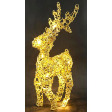 Luminous Rattan Deer with LED Light, Christmas Decoration, Decorative Figure, Christmas Deer, Xmas Decoration, Decorative Deer, Animal Figure, Statue, Sculpture, Garden Figure, Balcony Art Figure, 50 cm