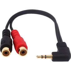 wpeng RCA Jack Adapter Cable, Gold Plated 90 Degree Right Angle 3.5mm Gold 1/8