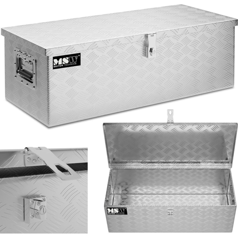 MSW Užrakinama aliuminio įrankių dėžė 48 l 76 x 35 x 25,5 cm