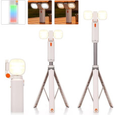 Tomshine LED Camping Lamp with Tripod, 2000LM Dimmable Battery Lantern, 360° Rotatable Floodlight Work Light, RGB Ambient Video Light with Mobile Phone Holder Thread, 10000 mAh Power Bank IP54