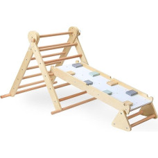 Mamabrum Indoor Climbing Frame for Children from 3 Years - Pikler Triangle, Ladder & Balance Path - 3-in-1 Multifunctional Toy, Indoor Playground, Montessori Supplement