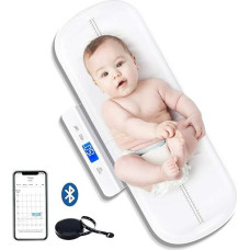 UNICHERRY Bluetooth Baby Scale, Animal Scale, Multifunctional Baby Scales with Removable Tray, Digital Baby Scales with Tare and Hold Function, Free App and Batteries (Max: 100 kg)