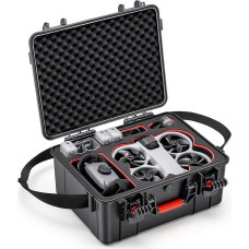 STARTRC Avata 360 dėklas, vandeniui atsparus kietas dėklas, skirtas DJI Avata 360 Fly More Combo priedams DJI RC 2/RC Motion 3 valdikliui, akiniams N3, 6 baterijoms ir įkrovikliui [tik dėklas]