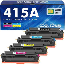 415A MFP M479fdw toneris: (su lustu), tinkamas pakeisti HP 415A 415X Color LaserJet Pro MFP M479dw M479fdw M479fdw M479fnw M479fdn M479fdn M454dn M454dw W2030A (4 vnt., juoda, žydra, geltona, purpurinė)