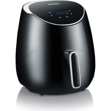 SEVERIN FR 2445 XXL mažo riebumo keptuvė, 2000 W, 5 l talpa, 1500 g kepimo kiekis, nerūdijantis plienas / juoda