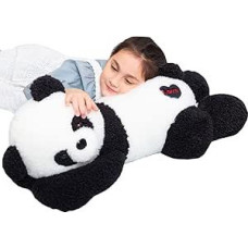Didelis pandos minkštas žaislas Teddy Bear pliušinis žaislas minkštas žaislas mielas didelis pandos minkštas apkabinimas pagalvė vaikams draugė miego pagalvė dovana (80 cm / 31,4 colių)