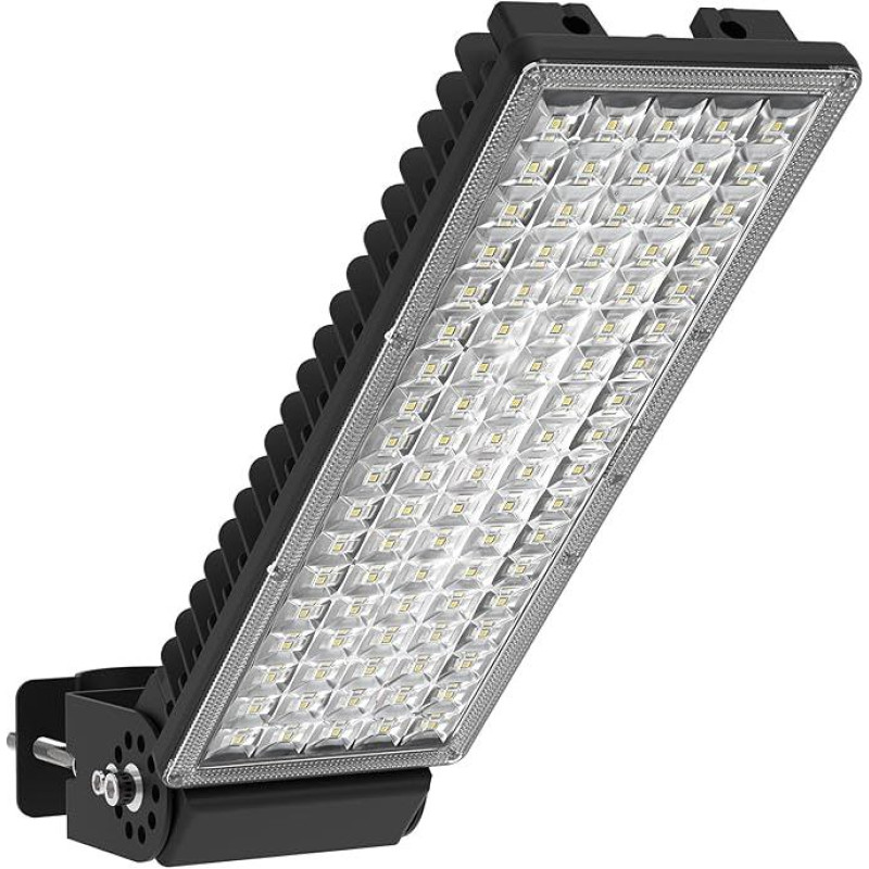 LED lauko prožektorius 100 W 14000 LM LED gatvės apšvietimas 6500 K Cool White stovėjimo žibintai IP67 vandeniui atsparus gatvės žibintas Super ryškus prožektorius sodui, garažui (Φ45-65 mm)