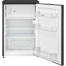 SHARP SJ-UD121T2B-EU šaldytuvas su šaldikliu, 121 l grynosios talpos, iš jų 17 l šaldiklyje, nedidelis šaldytuvas su nuolatiniu temperatūros reguliavimu, LED vidaus apšvietimas, juodas