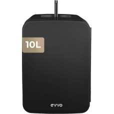 EVVO mini šaldytuvas F10 (juodas) 10 l kosmetikos makiažo nešiojamasis mini šaldytuvas, skirtas kremams, grožiui ir odos priežiūrai | Tylus mini šaldytuvas | Aušinimo ir šildymo funkcija | AC/DC 12V/220