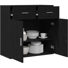 vidaXL Wooden Sideboard for Your Dining Room, Modern Cabinet, Rectangular, Contemporary Style
