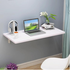 Klappbarer Werkbank-Schreibtisch zur Wandmontage mit klappbaren Regalhalterungen, klappbarer Frühstücksbartisch für Küche und Esszimmer, 100 x 40 cm