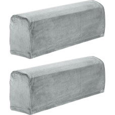 2 dalių sofos porankio dangteliai, tempimo sofos porankio dangtelis kėdėms sofos sofos porankio dangtelis Anti-Scratch sofos dangtelis šviesiai pilka