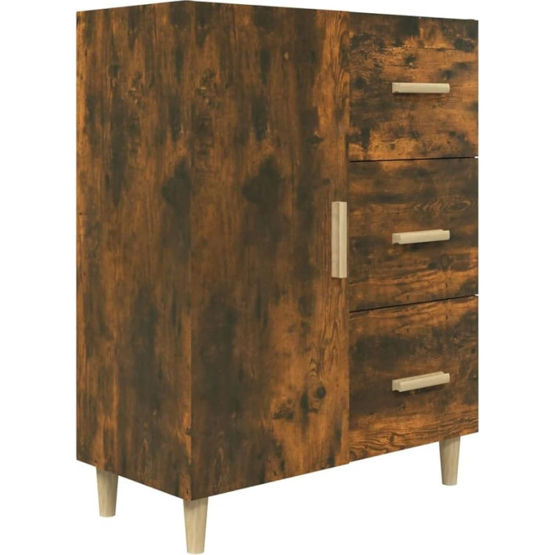 vidaXL Sideboard Chest of Drawers Sideboard Side Cabinet Multi-Purpose Cabinet Standing Cabinet Living Room Hallway Smoked Oak 69.5 x 34 x 90 cm Wood Material