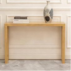 Rechteckiger Konsolentisch Aus Massivholz,Moderner,Schlichter,Schmaler Beistelltisch Für Eingangsbereich, Landhaus-Beistelltisch Für Flur, Wohnzimmer(Yellow,120cm/47.2in)
