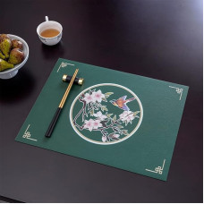 Platzdeckchen Platzset Abwischbar 2 Stück Tischset im chinesischen Stil, Esstisch, Schüssel, Tasse, Muster, Küche, Tischset, Wohnkultur (Spalva : D)