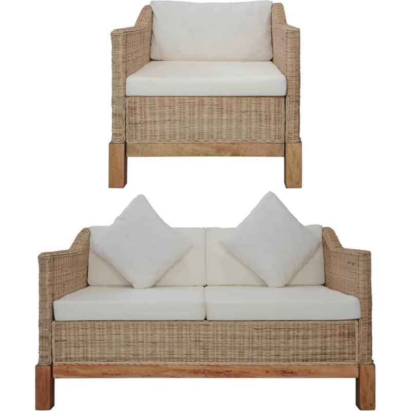 2 dalių sofos komplektas su pagalvėlėmis, sofa lova, sofa, miegamasis, sofa, paauglio kambarys, sofos komplektas, natūralaus rotango