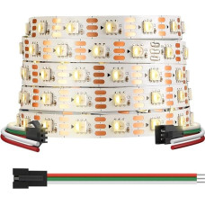 BTF-LIGHTING SK6812 RGBW IC 4-in-1 LED juosta individualiai adresuojama DC12V 5M 60LEDs/m 5050SMD RGB + šilta balta 3000K 4 spalvos 1 baltoje PCB svajonių spalvoje Lankstus IP30, skirtas 