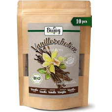 Biojoy Organic Vanilla Beans (Pack of 10), Bourbon Vanilla from Madagascar 13-15 cm