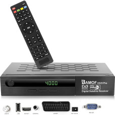 2225 PRO Palydovinis imtuvas Palydovinis imtuvas Skaitmeninis DVBS2 Full HD imtuvas (HDMI, SCART, 2x USB) [iš anksto suprogramuotas Astra, Hotbird ir Türksat] + HDMI kabelis, juodas