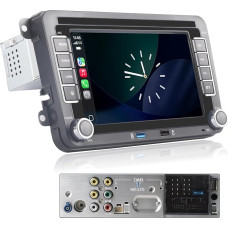 Autoradio Plug und Play Kompatibel für VW Golf 5 6 Passat Polo RCD330 mit kabelloses CarPlay Android Auto Bluetooth Radio mit Quadlock-Anschluss