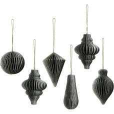 broste Copenhagen Christmas Mix Paper Hanger Thyme Set6